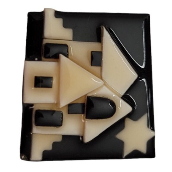 Lucinda Boarder Baby Project Black White House Pin E728 - Picture 4 of 7